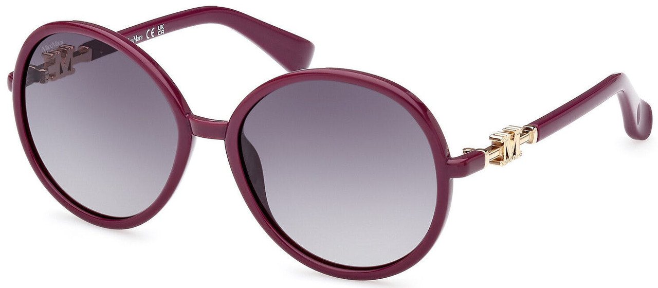 MM0065 women's sunglasses purple frame black gradient lenses