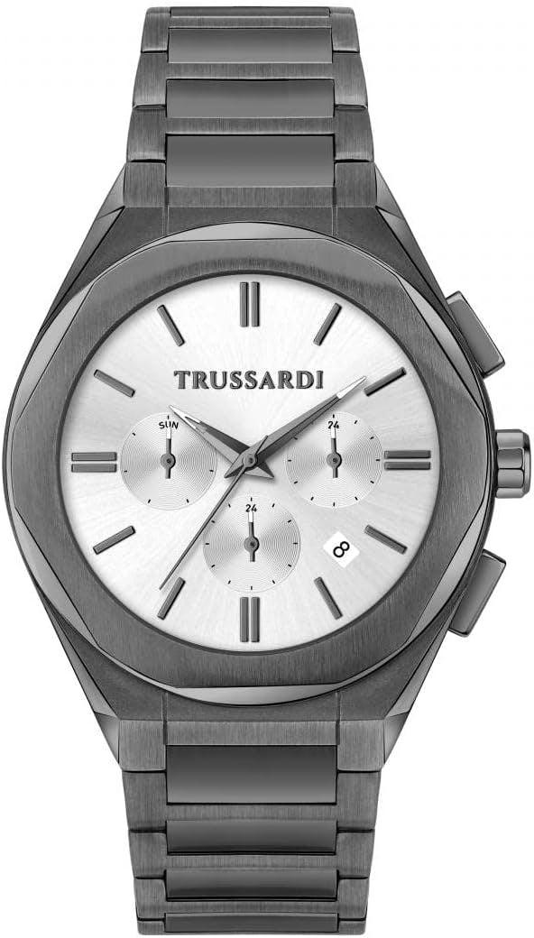 Reloj de pulsera Trussardi de hombre multifunción en acero con pulsera metálica