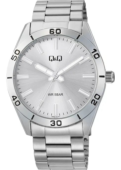 Reloj Q&Q hombre metal redondo 42 mm 5 ATM