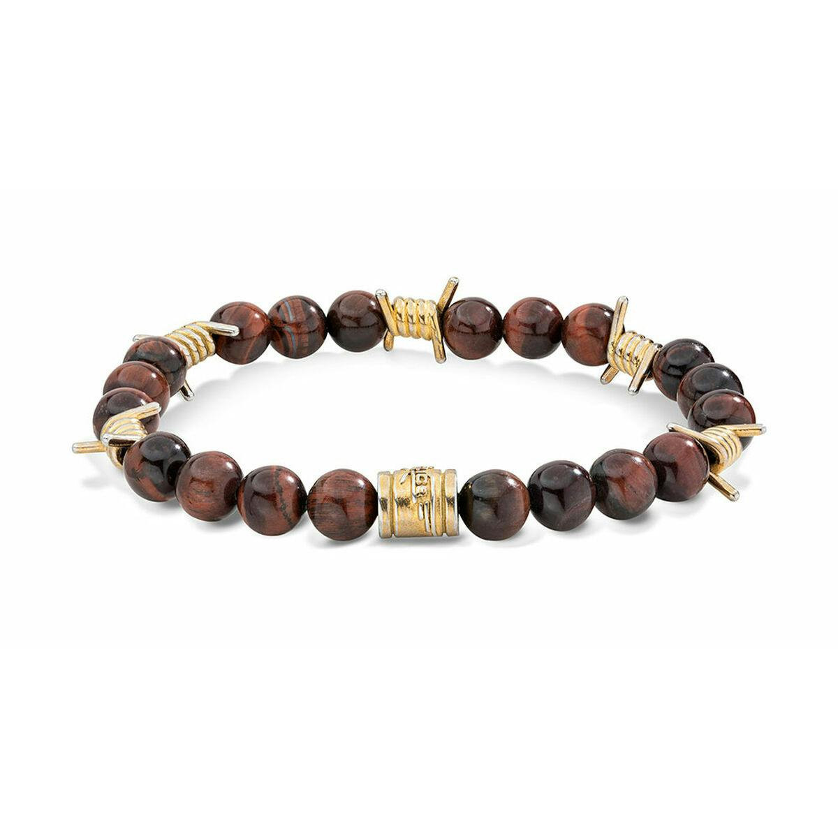 Pulsera ajustable de resina marrón