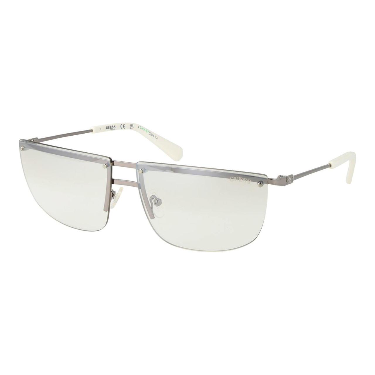 Gafas de sol GU8256 sin montura metal lentes espejo gris