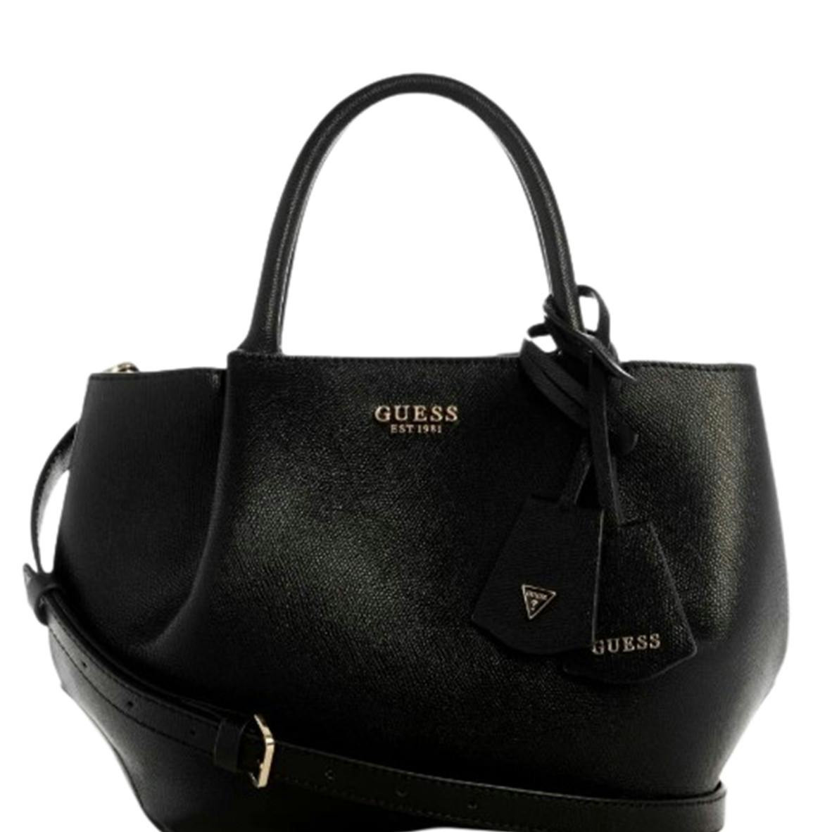Women's black polyurethane bag