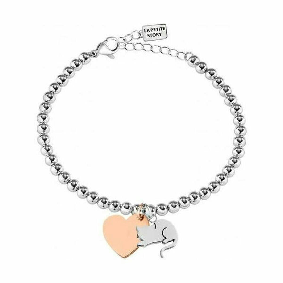 Pulsera femenina de acero inoxidable con cierre de mosquetón