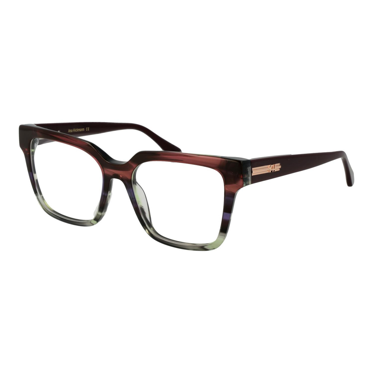 Montura óptica ojo de gato acetato marrón AH6487