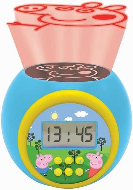 Reloj despertador proyector Peppa Pig digital plástico