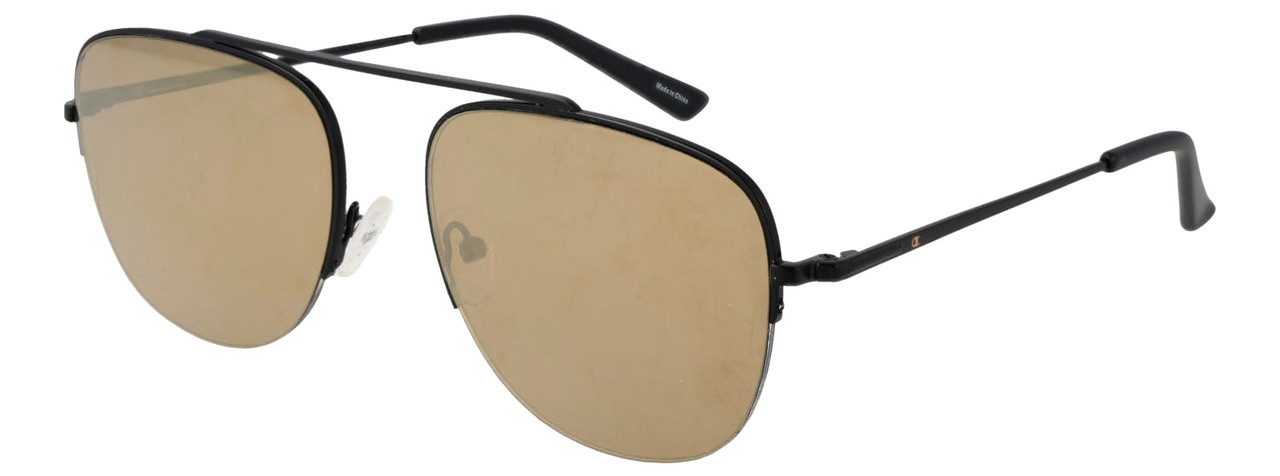 Aviator metal sunglasses with gold lenses