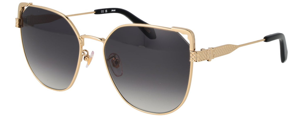 SJC042 metal rectangular sunglasses gold with grey lenses