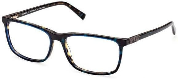 Montura óptica rectangular acero inoxidable azul