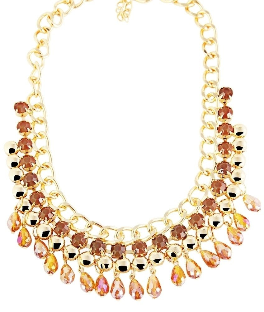 Collar femenino de metal con cadena tipo ancla y colgante