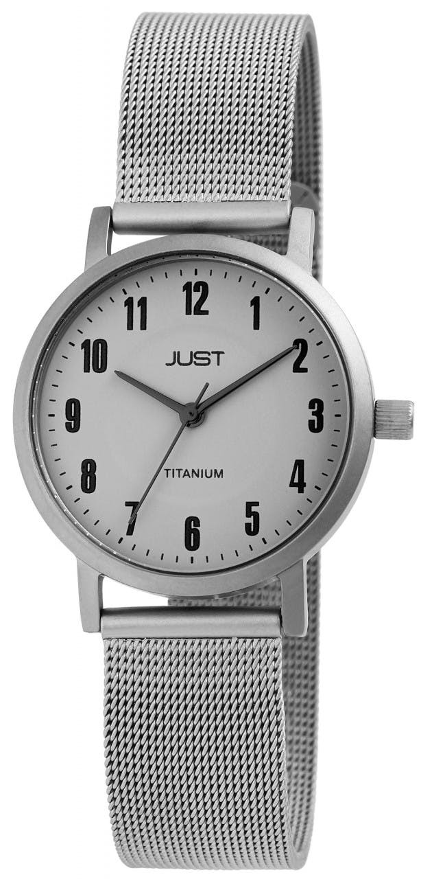 Titanium ladies watch with milanese strap