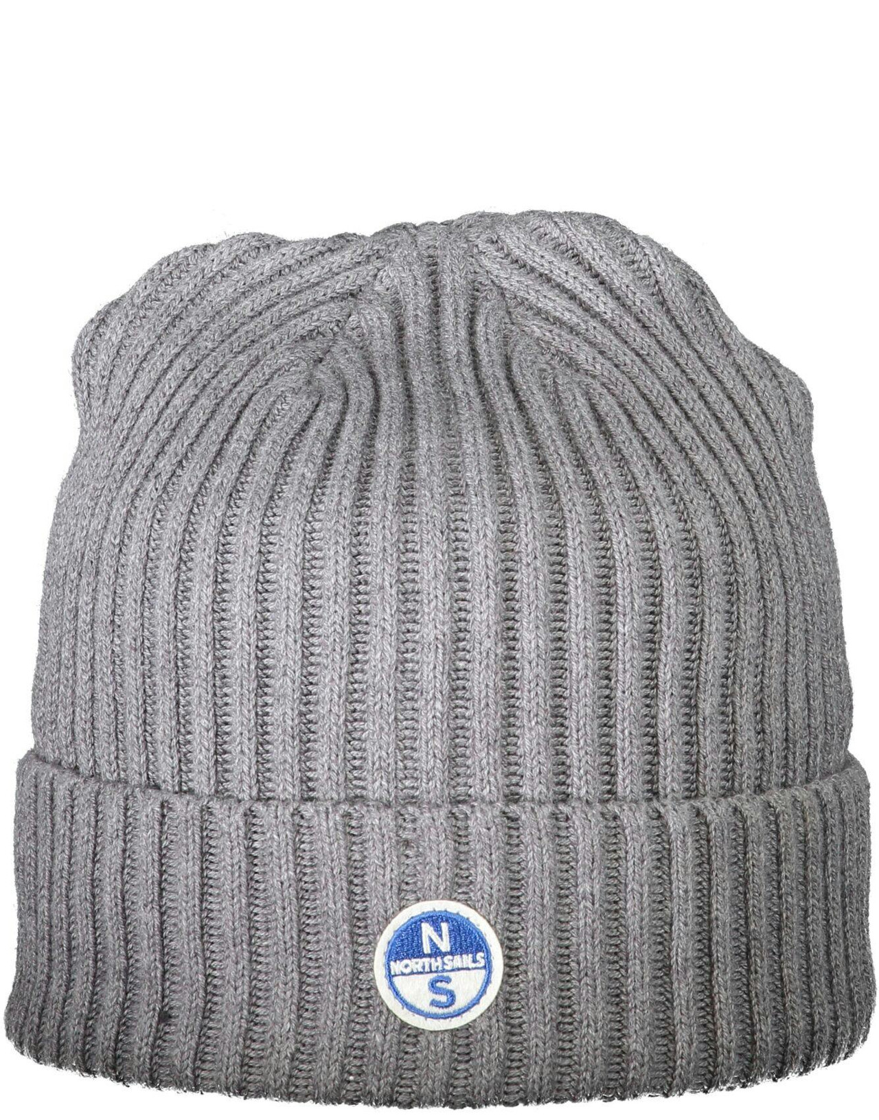 Gorro gris en mezcla de algodón y nylon con logotipo