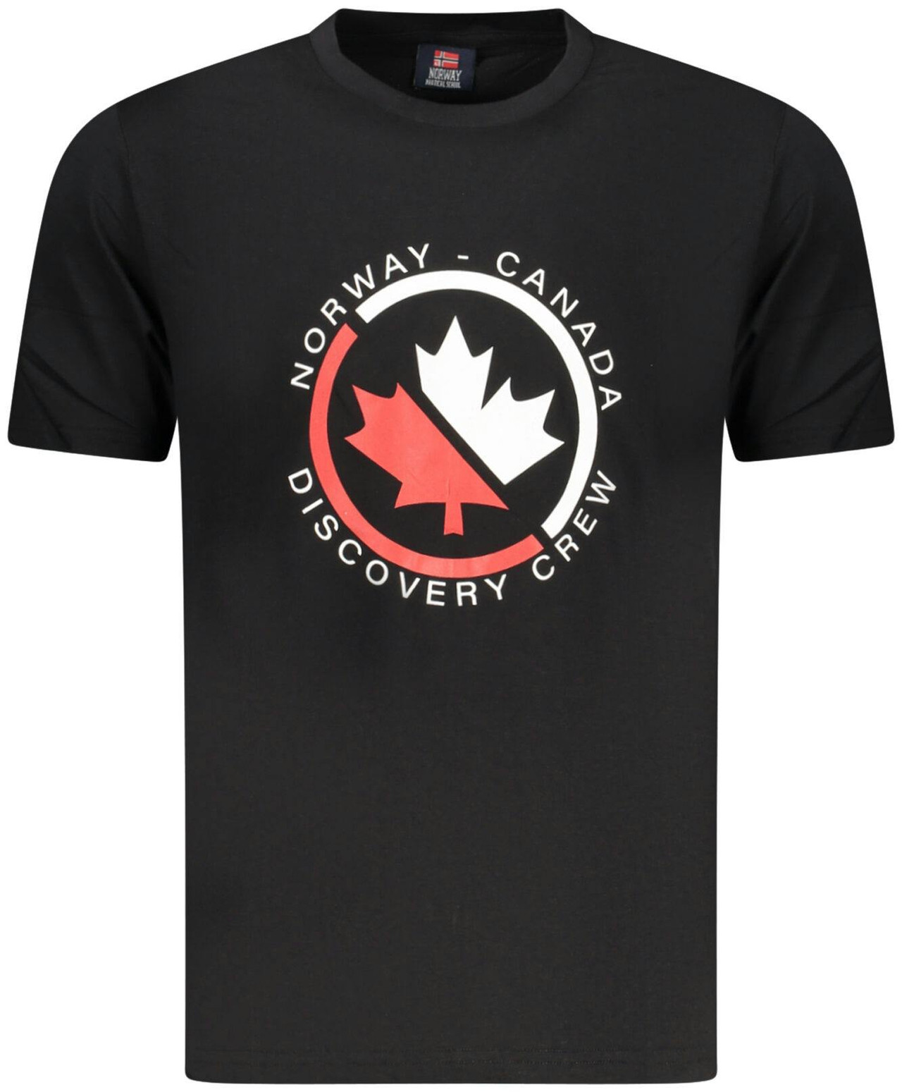 Camiseta de hombre manga corta cuello redondo 100% algodón negra