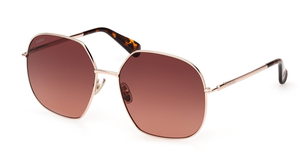 Gafas de sol MM0061 en metal oro rosado con lentes marrón