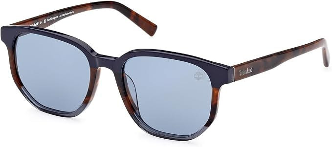 Round brown acetate sunglasses with polarized lenses