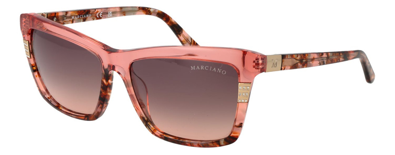 Gafas de sol rectangulares en acetato con lentes degradadas marrones