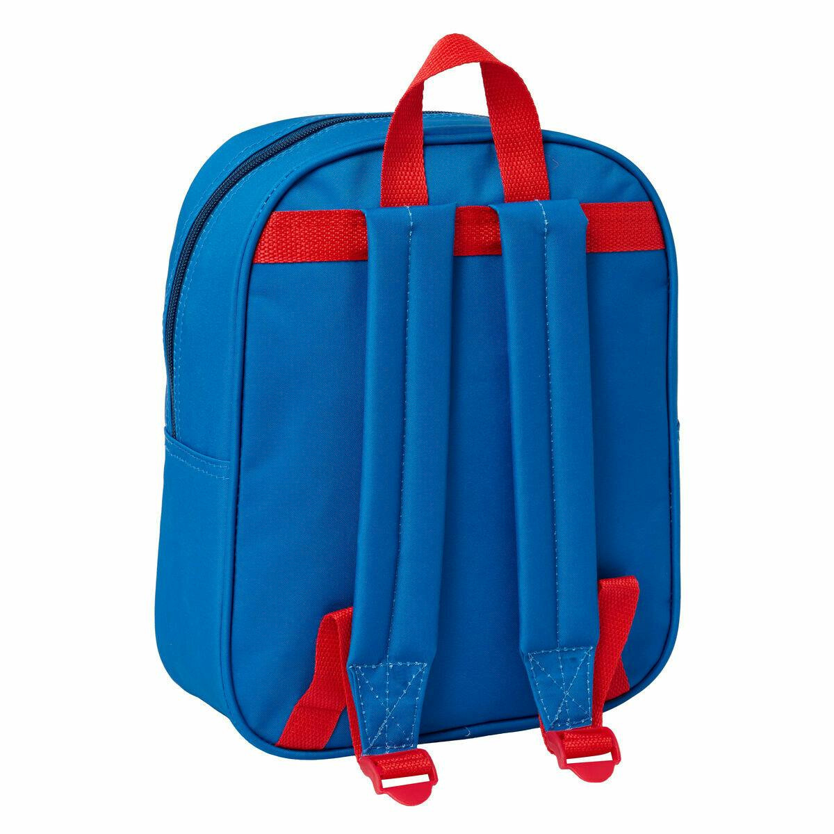 Mochila escolar Superman azul con asa superior