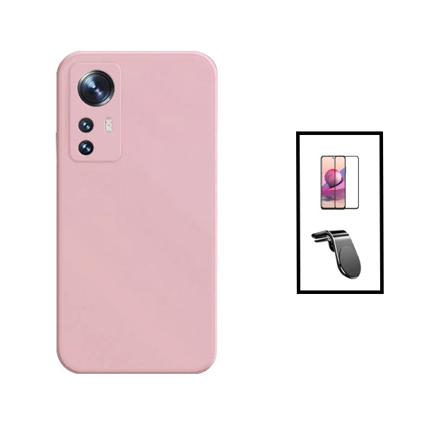 Kit: Protector de Cristal y Funda de Silicona Líquida con Soporte Magnético para Xiaomi 12T