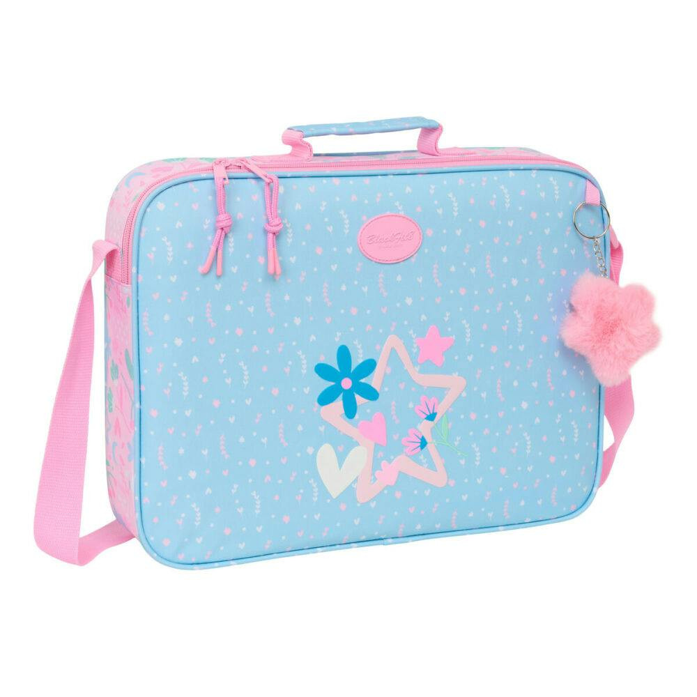 Mochila escolar Smile en rosa y azul claro