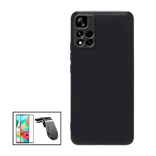 Protection kit: tempered glass, silicone case and magnetic mount for Xiaomi 11i