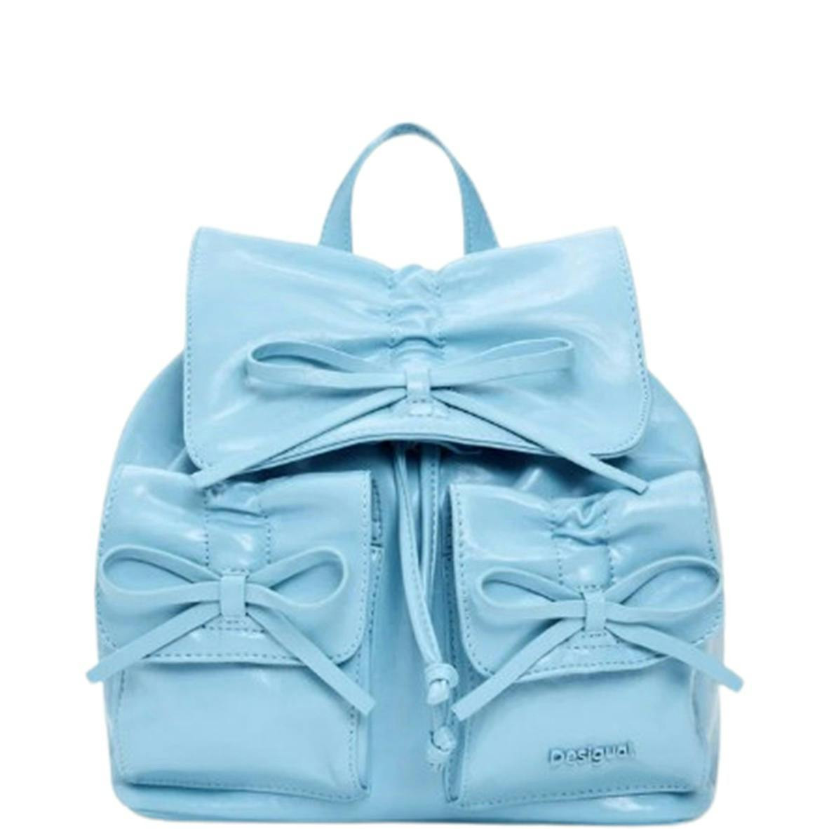 Mochila compacta azul de poliuretano