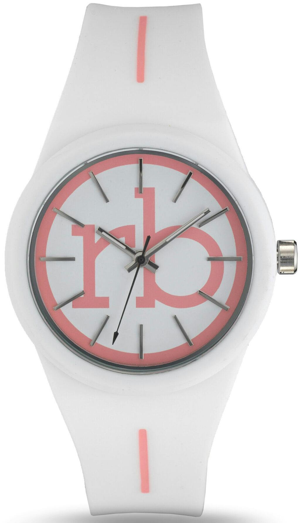 Reloj Jam analógico con correa de silicona blanca