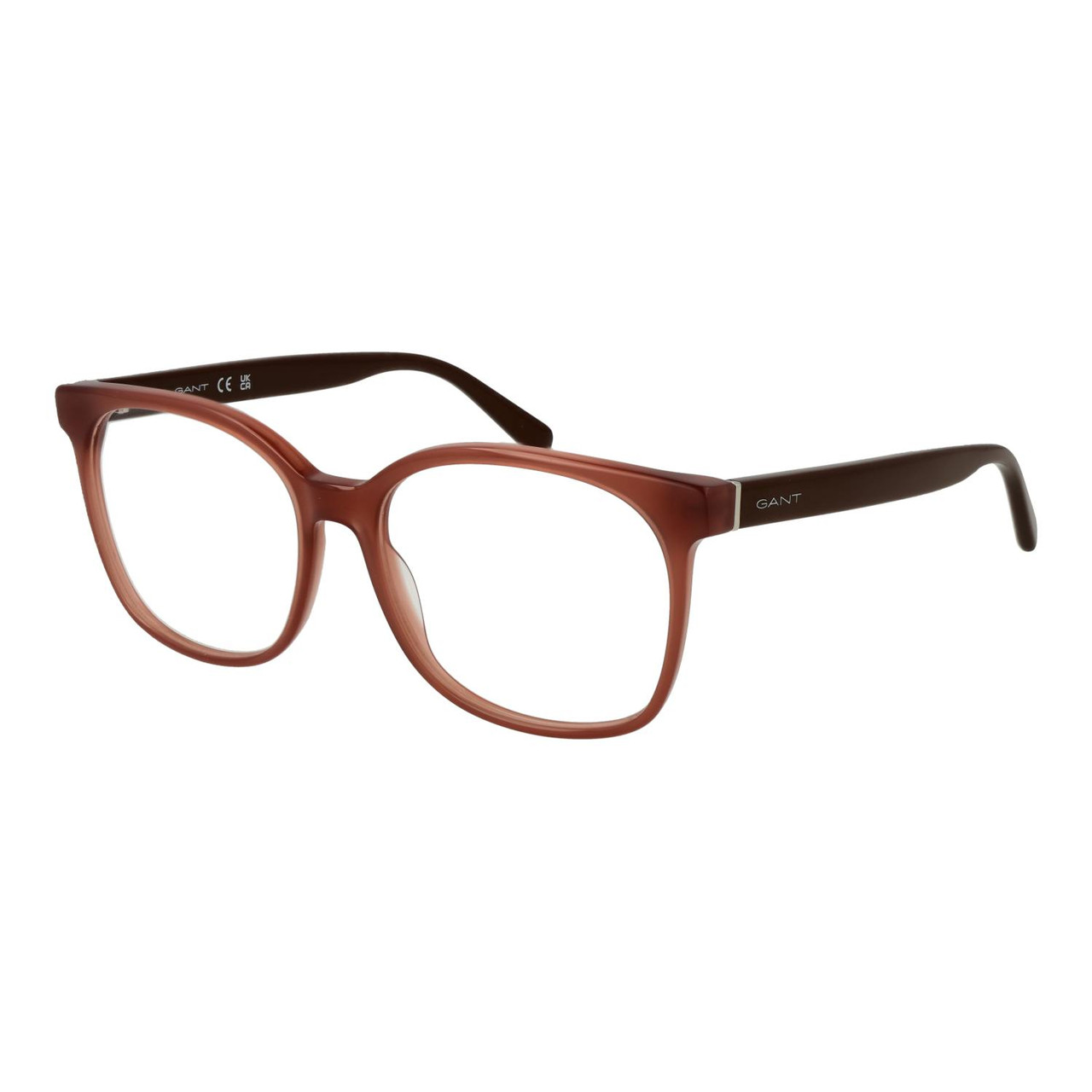 Square acetate eyeglass frame beige