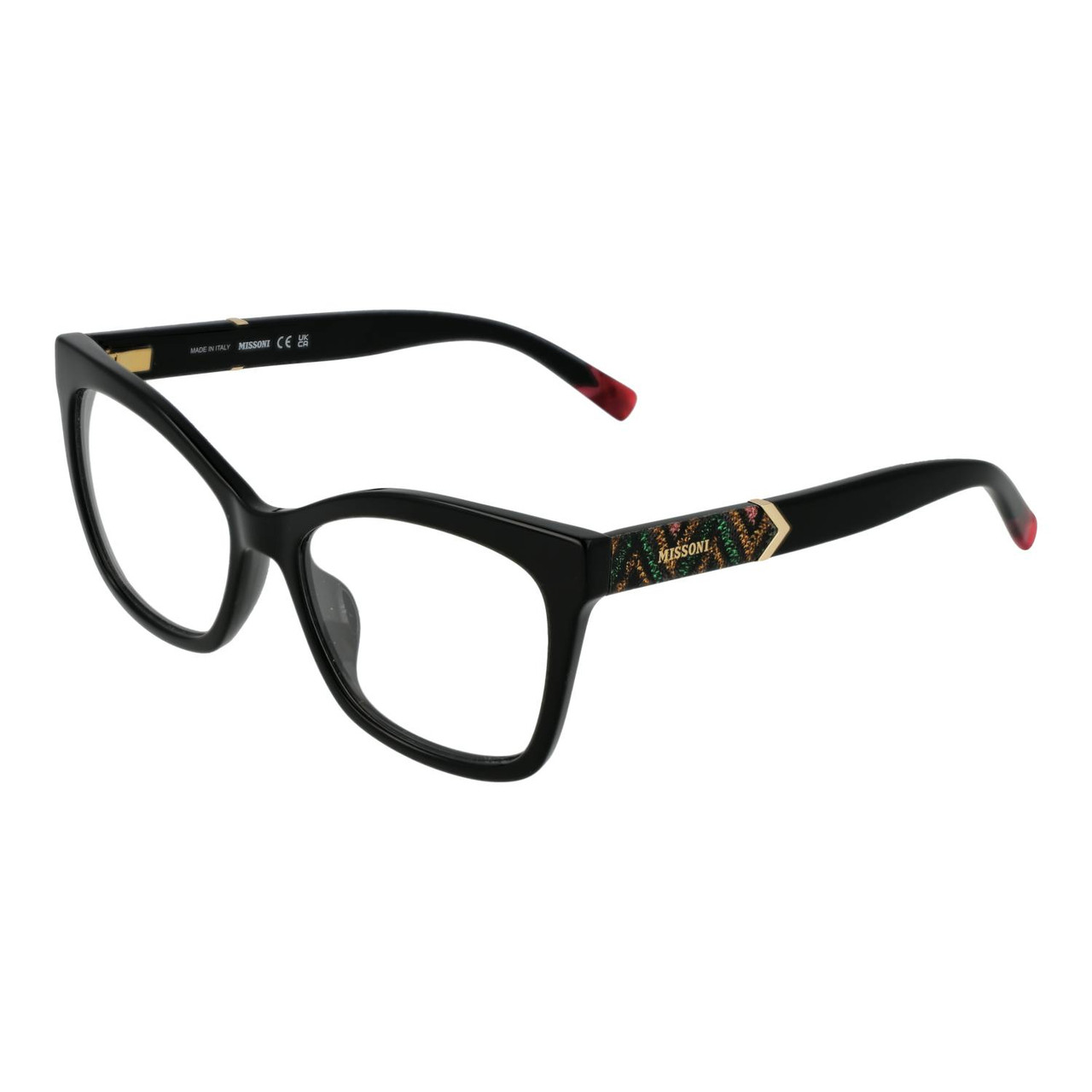 Montura óptica rectangular acetato negro 55