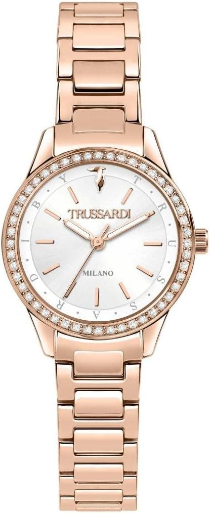 Reloj T-SKY mujer acero PVD oro rosa esfera blanca