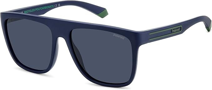 Rectangular Polarized Sunglasses Polycarbonate Blue