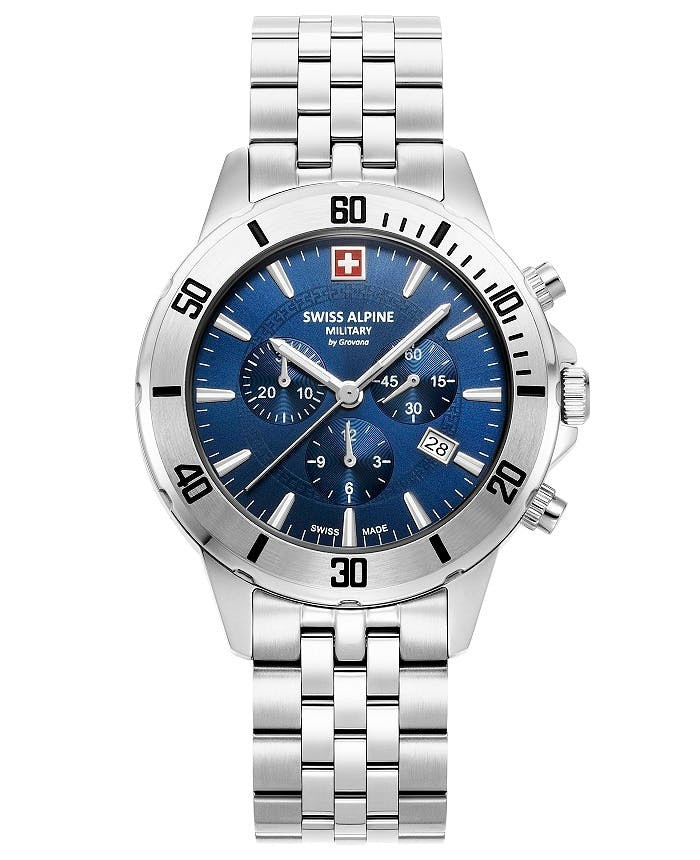 Reloj Cruiser Chrono de cuarzo en acero inoxidable con esfera azul