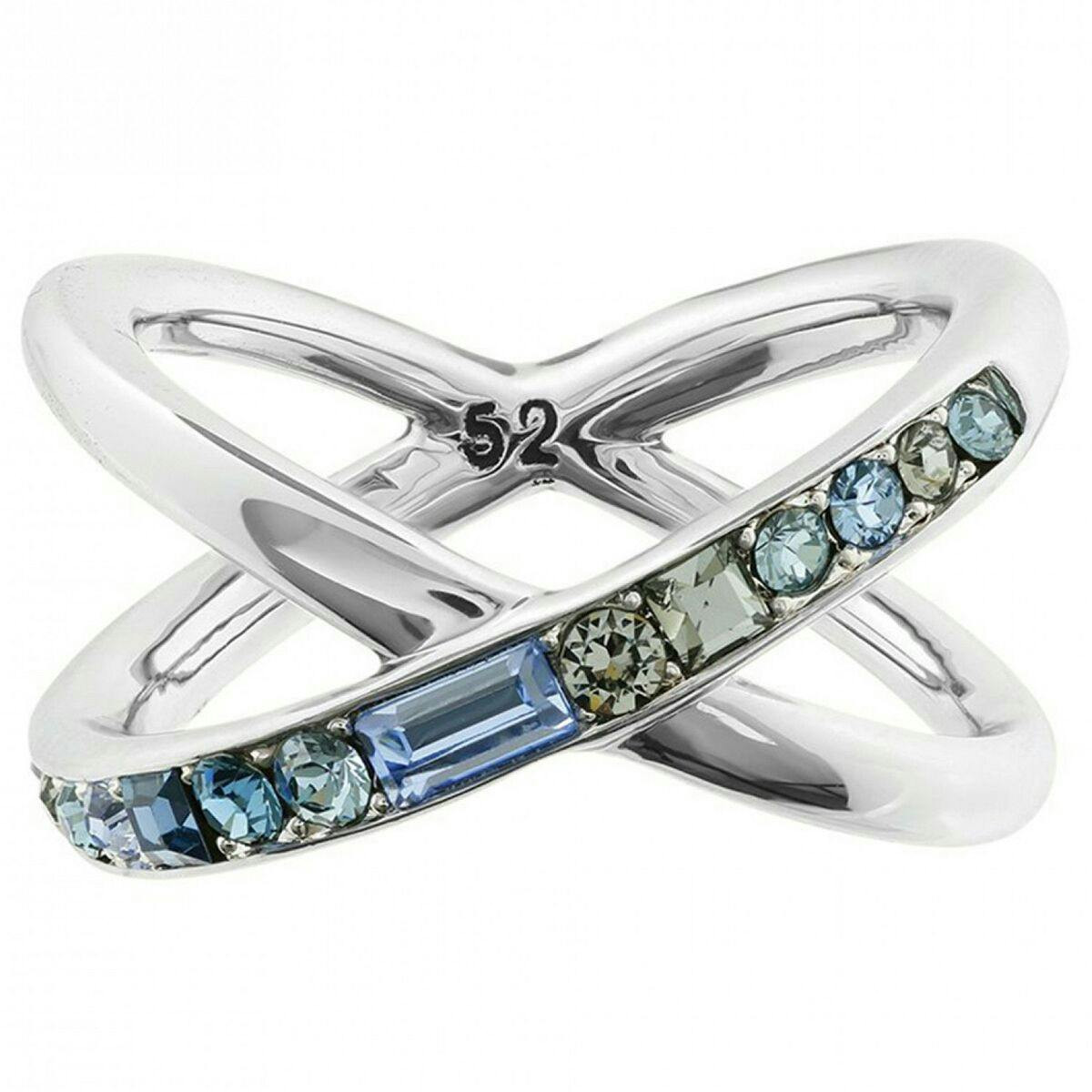 Metal ring with Swarovski crystal