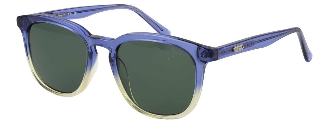 PJ7434 acetate blue sunglasses with yellow lenses