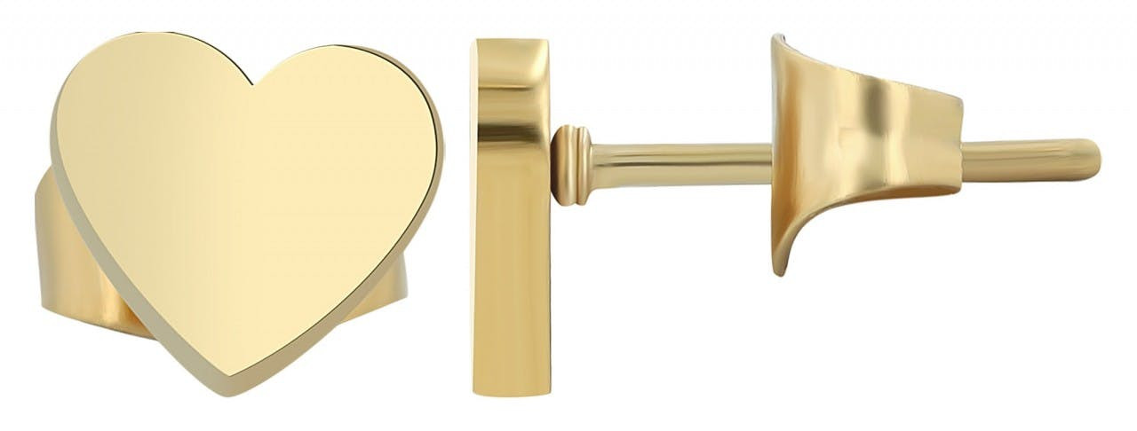 Pendientes de corazón acero inoxidable