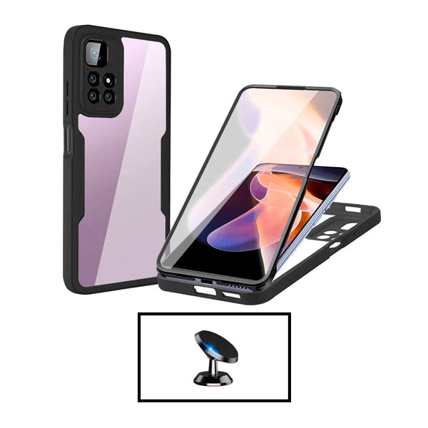 360 Protective Case with Magnetic Car Mount for Redmi Note 11S