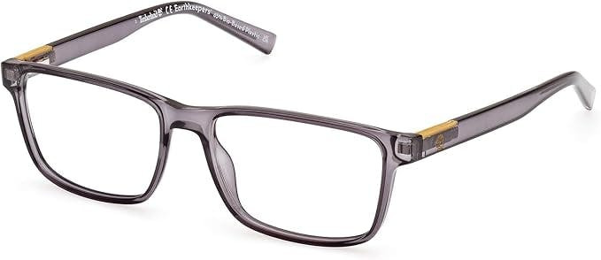 TIMBERLAND rectangular stainless steel full-rim optical frame in grey