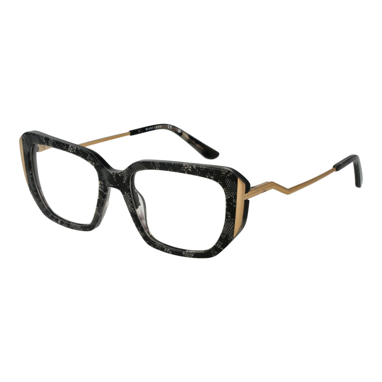 Rectangular acetate grey optical frame with case