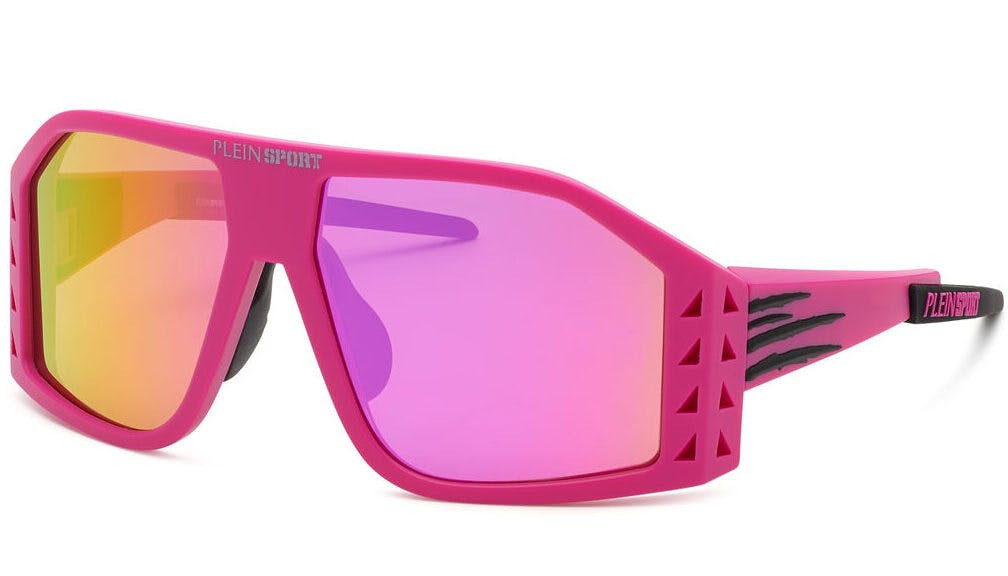 Gafas de sol rectangulares de policarbonato con lentes rojas