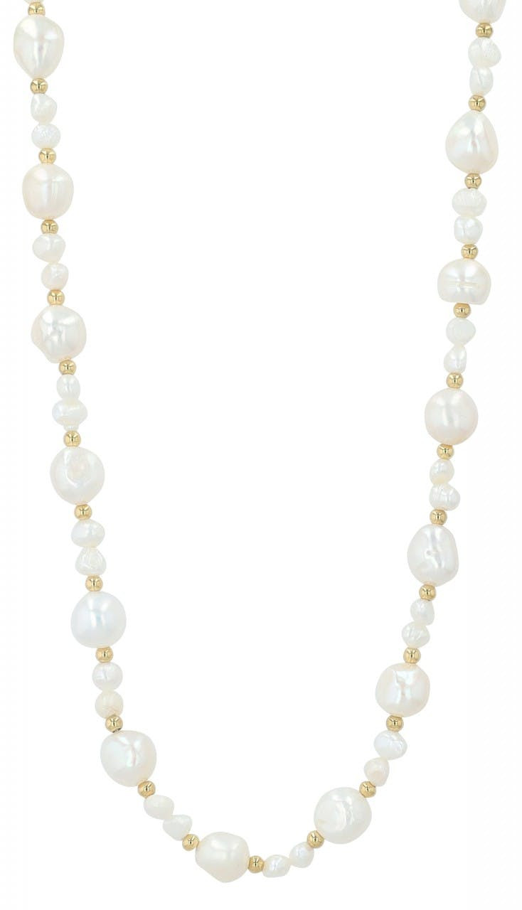 Collar Peggy en acero inoxidable con perlas