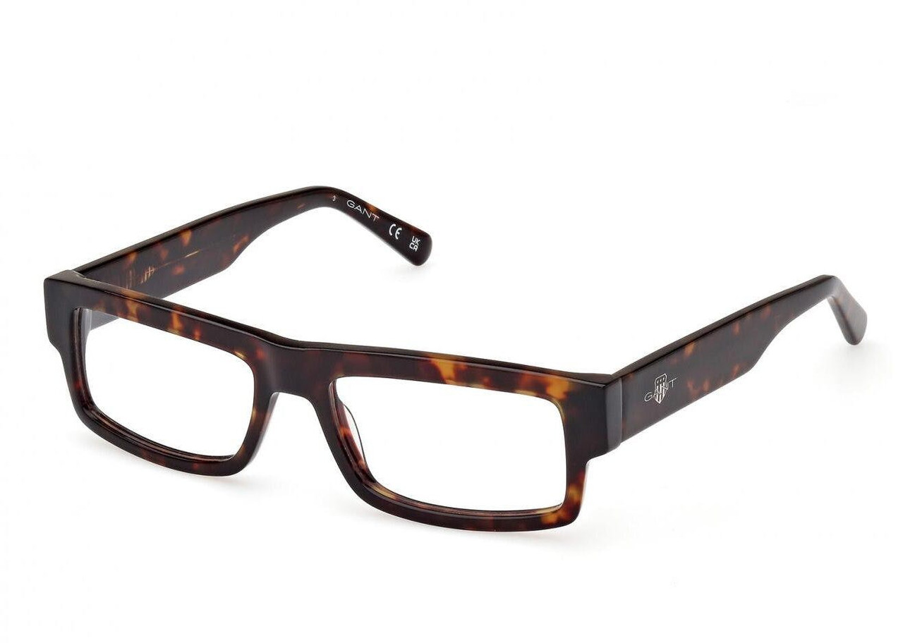 Montura óptica rectangular de acetato marrón con estuche