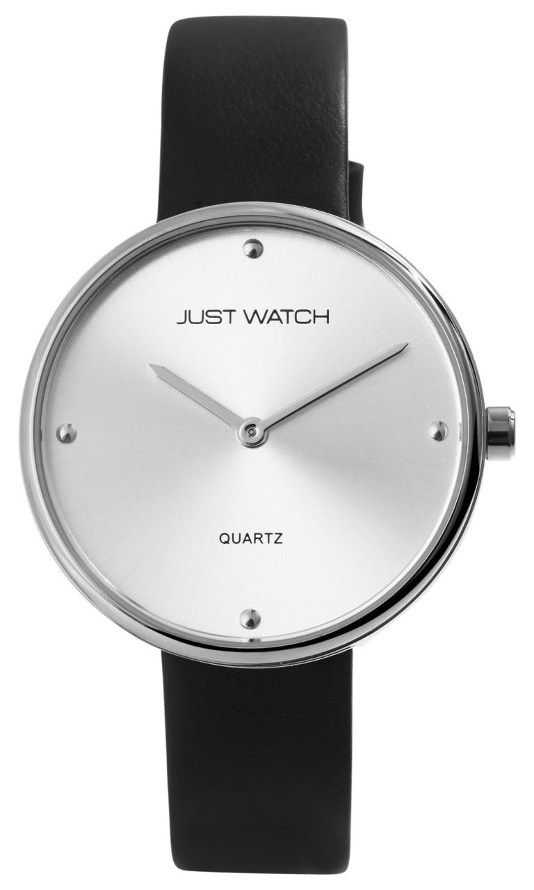 Men's watch with genuine leather strap and mineral glass