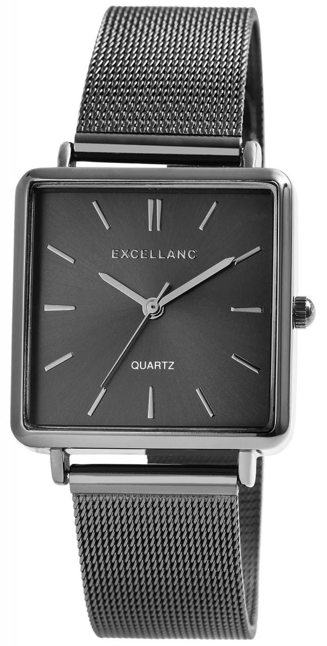 Reloj de pulsera unisex con correa de malla de acero inoxidable
