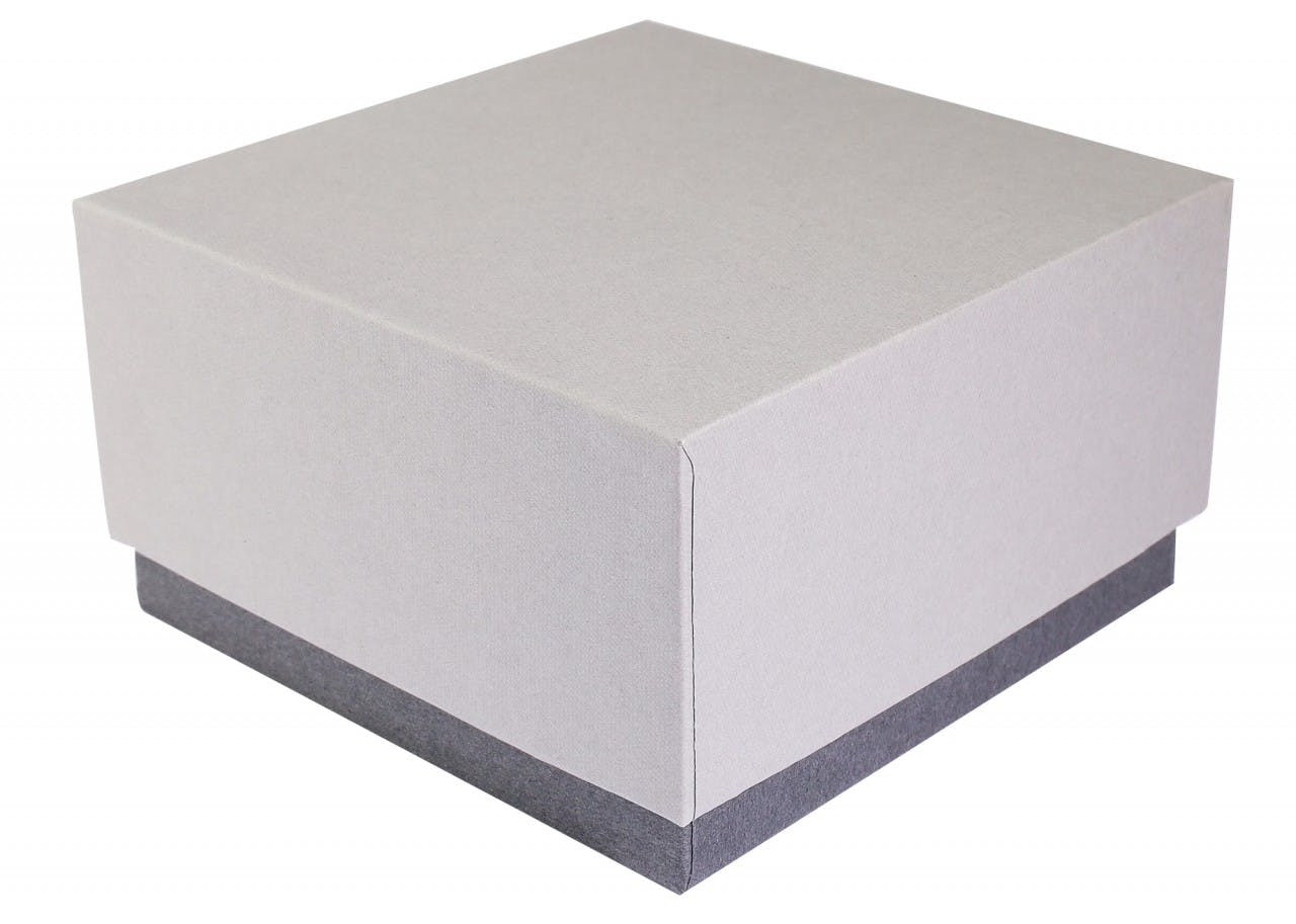Caja para joyas de cartón gris