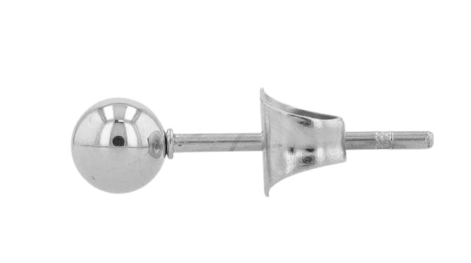 Pendientes Mic de acero inoxidable, cabeza redonda 4 mm, cierre de tornillo