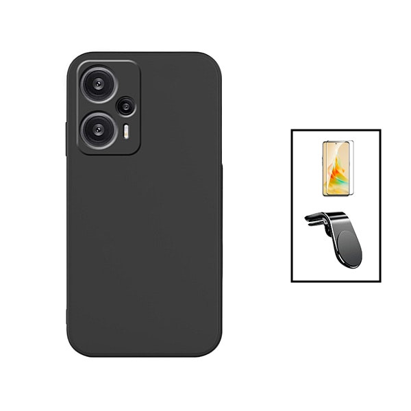 Kit protector de vidrio 5D + funda de silicona + soporte magnético para Xiaomi Poco F5