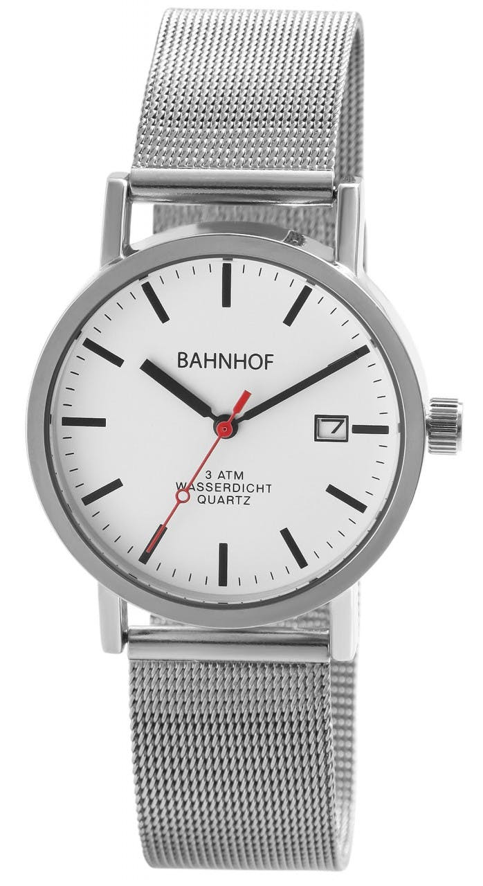 Unisex watch with stainless steel bracelet