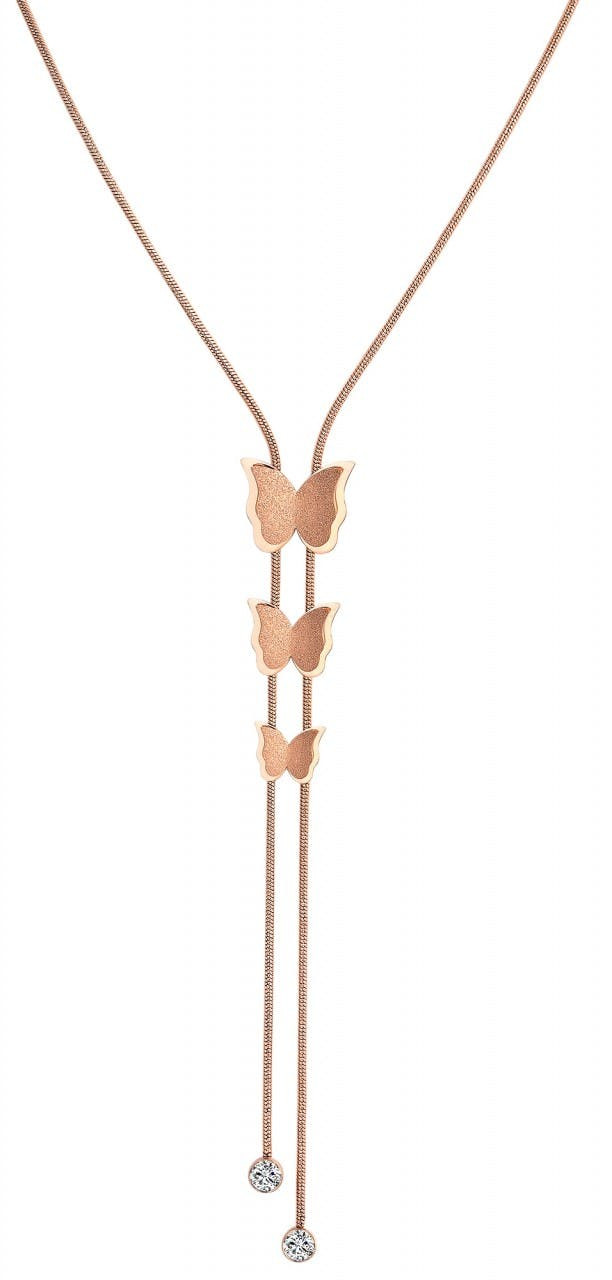 Gold stainless steel butterfly necklace