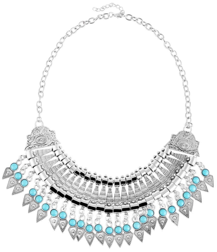 Collar femenino de metal con cierre de mosquetón