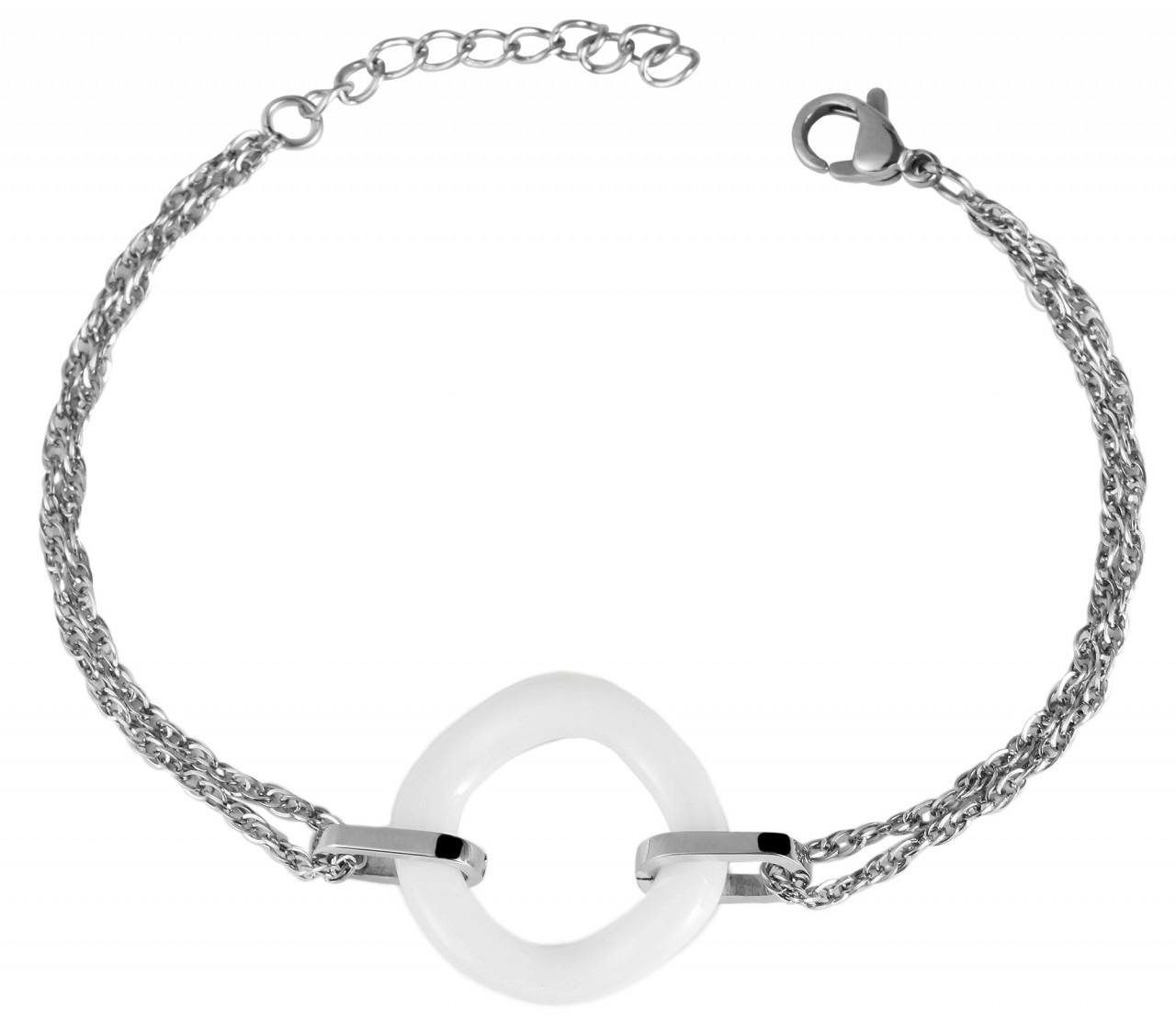 Pulsera de cadena con centro de cerámica