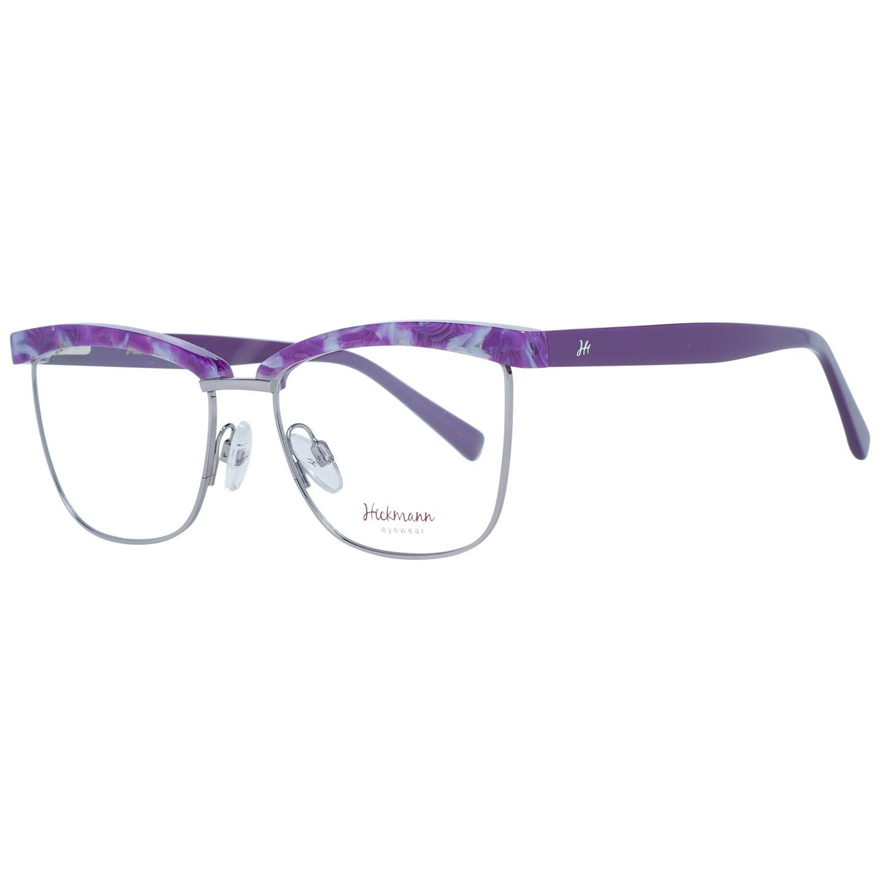 Montura óptica rectangular morada aro completo