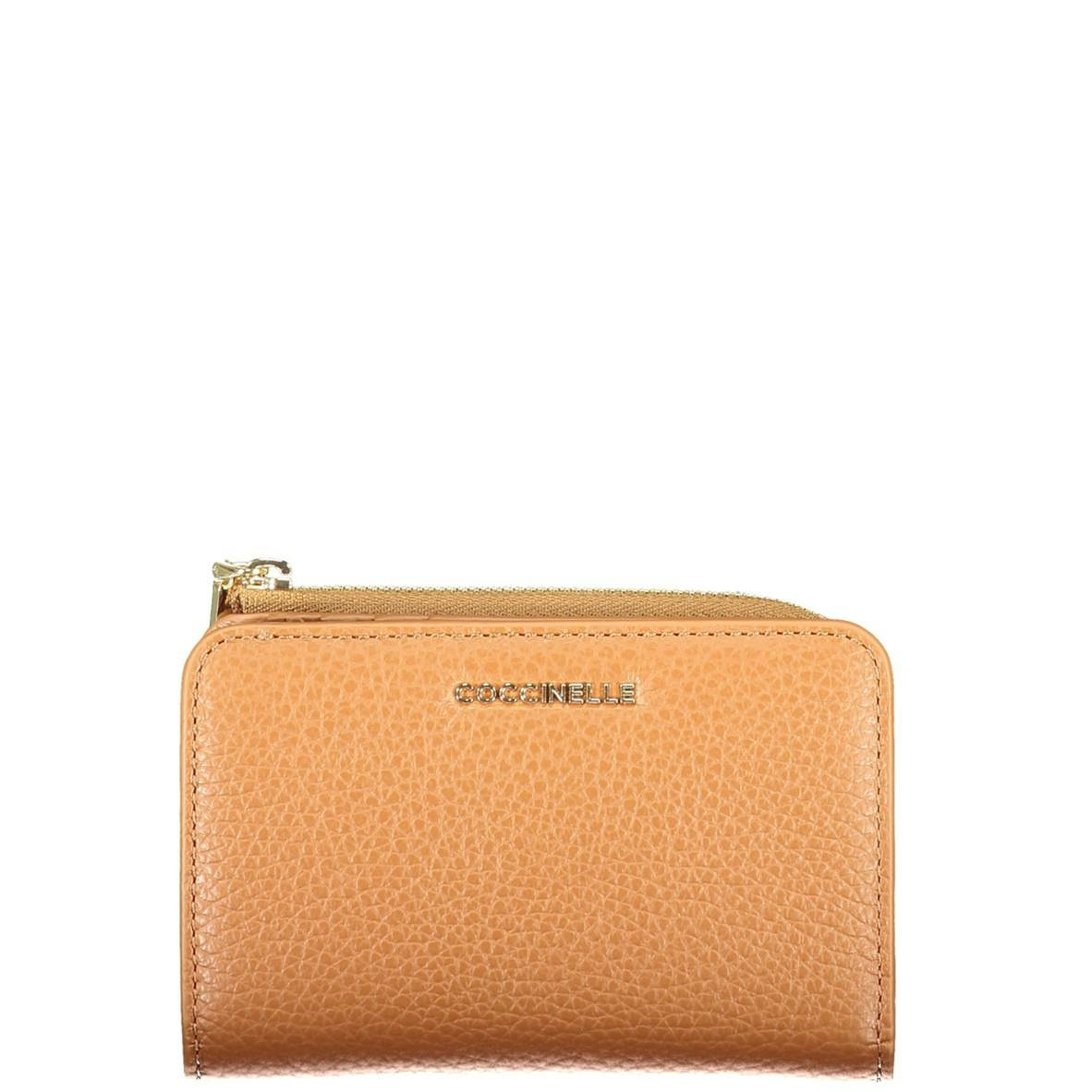 Women's brown leather wallet